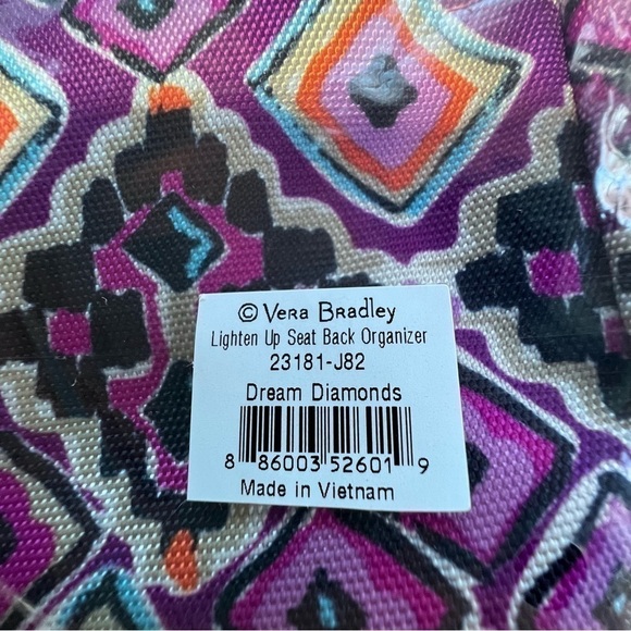Vera‎ Bradley Lighten Up Seat Back Organizer Dream Diamonds NWT - Picture 7 of 9